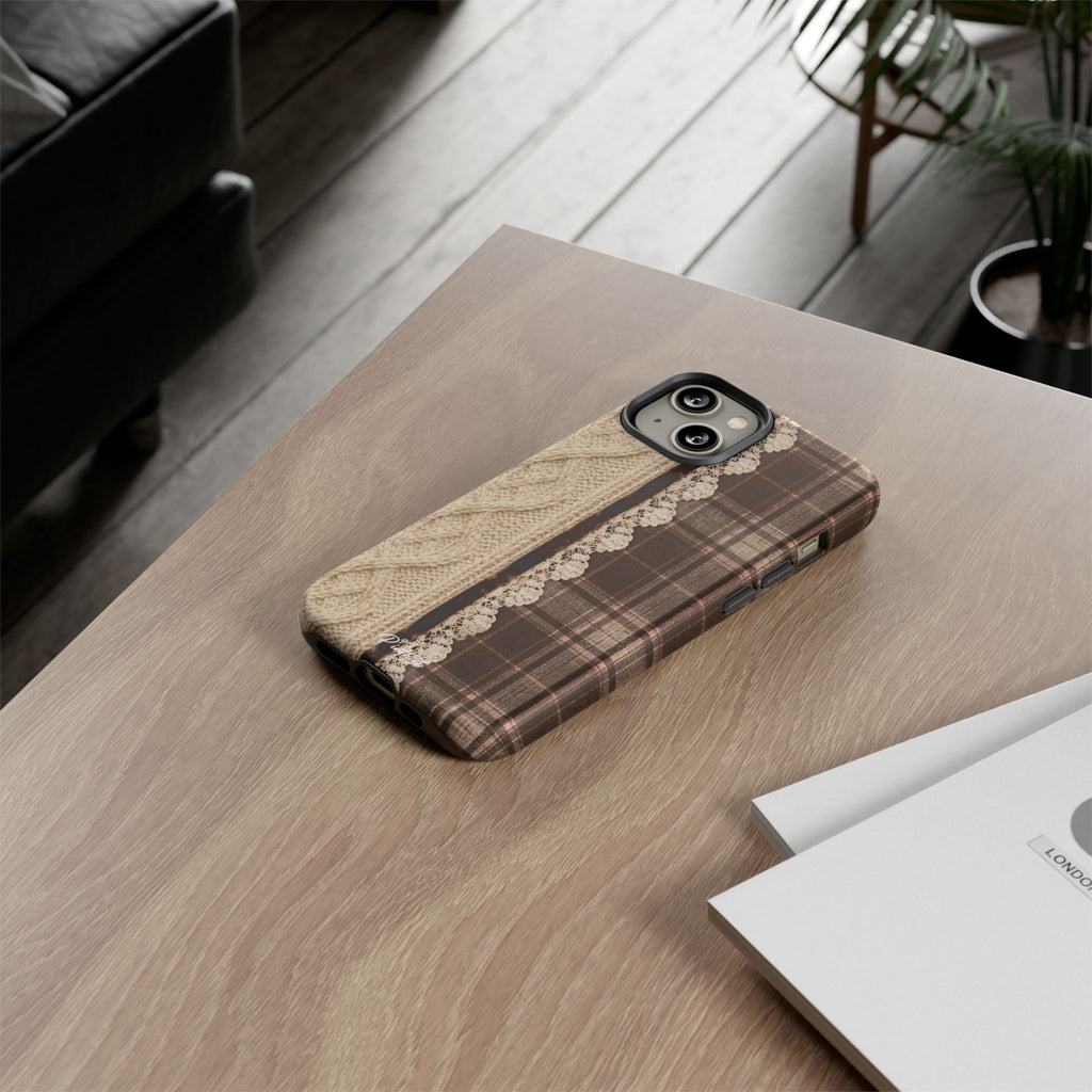 Cozy Plaid Knit Tough Phone Case