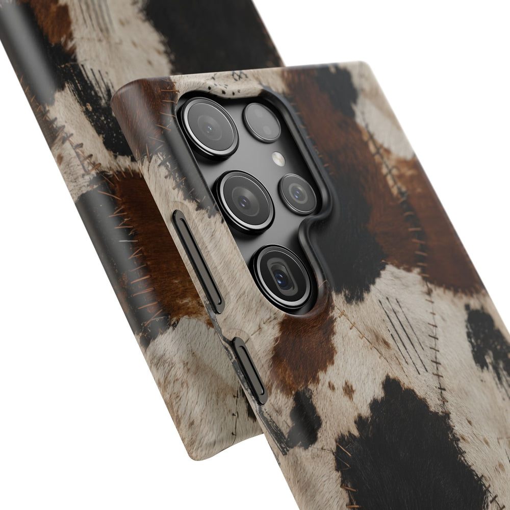 Brown & Black Animal Print Snap Case