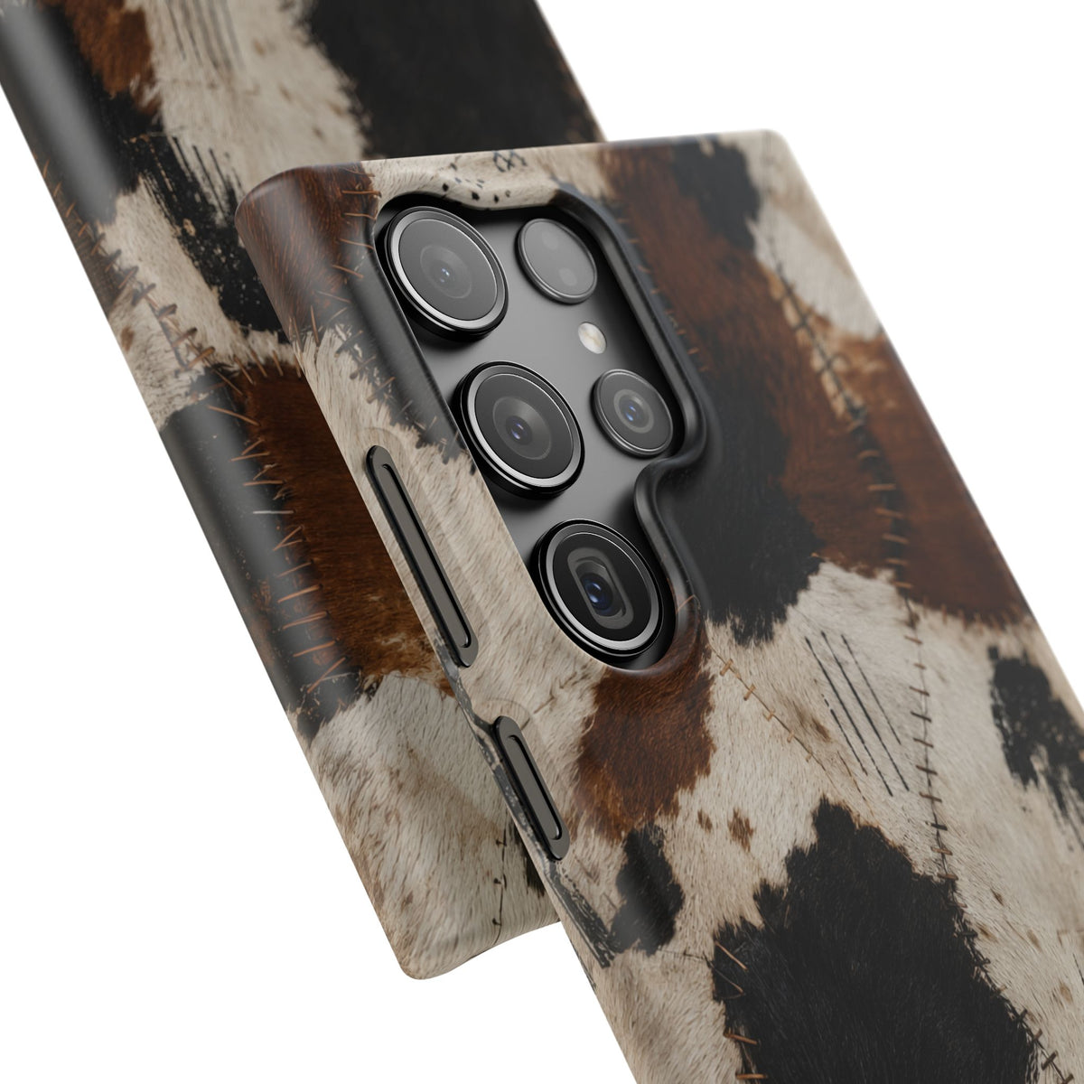 Brown & Black Animal Print Snap Case