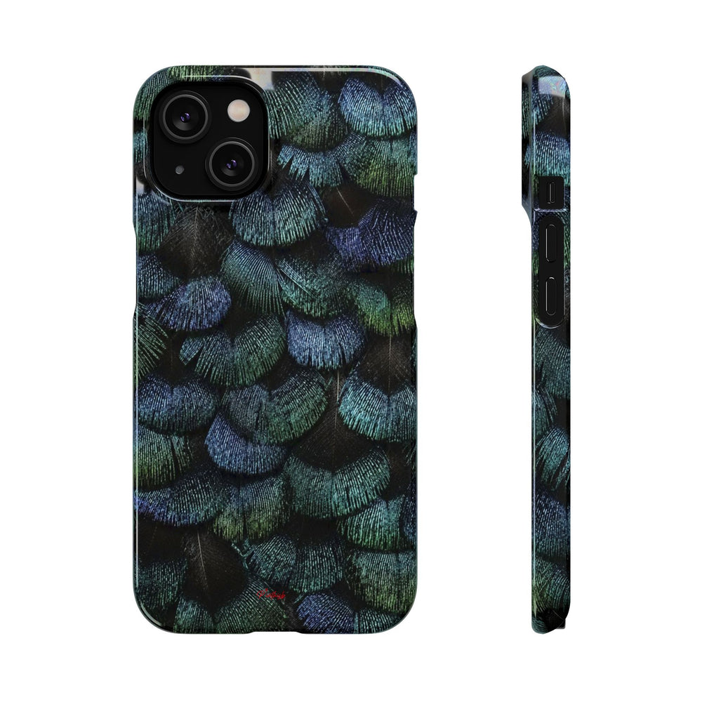 Iridescent Feather Snap Case