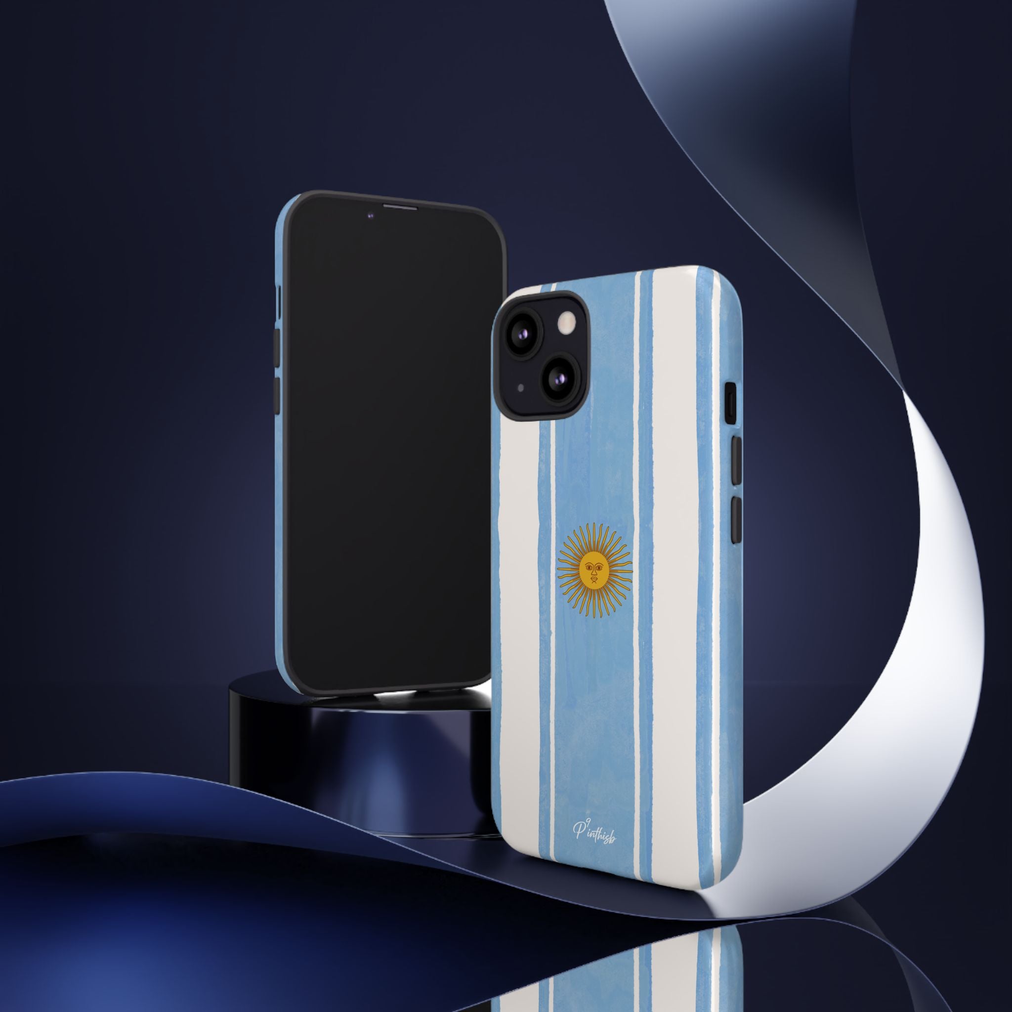 Argentina Flag Tough Phone Case – Blue White Striped Sun Protector