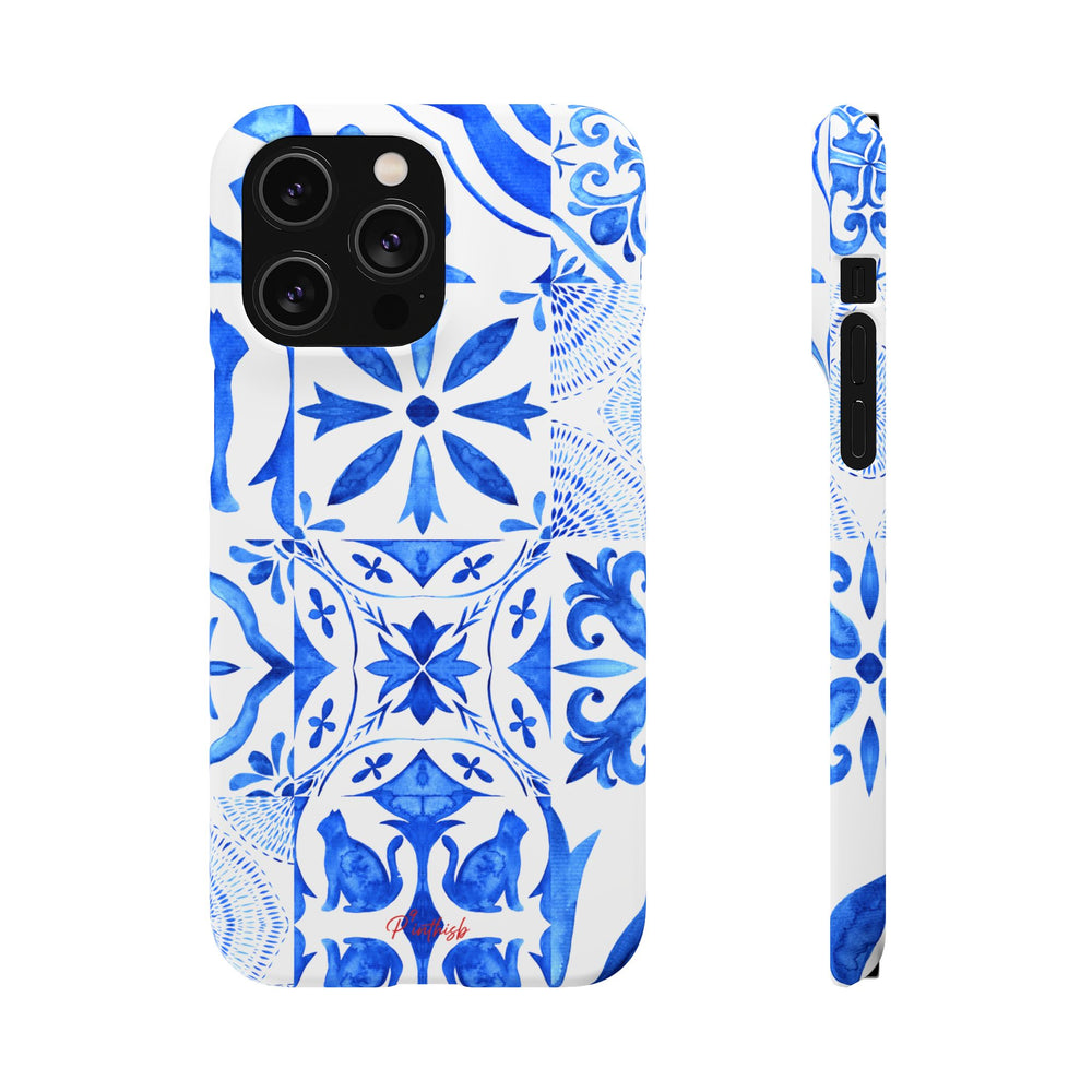 Blue Tile Pattern Snap Phone Case