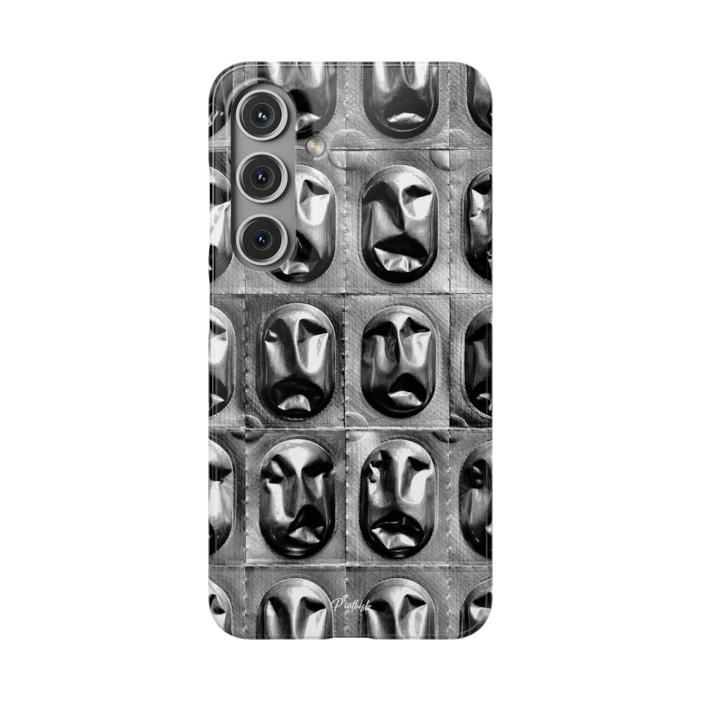 Metallic Mask Grid Snap Case