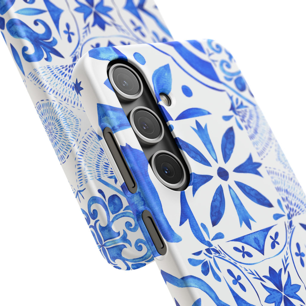 Blue Tile Pattern Snap Phone Case