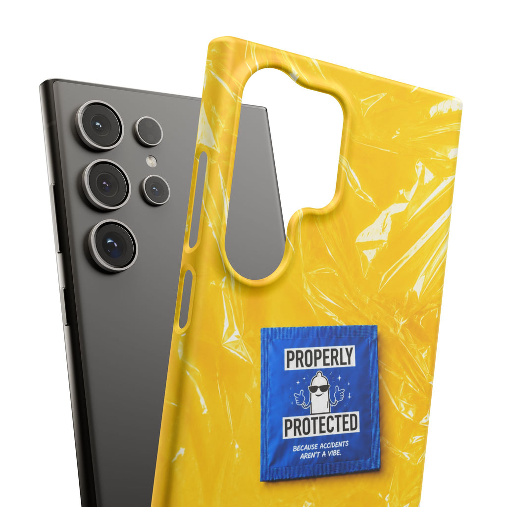 "Properly Protected" Graphic Snap Phone Case