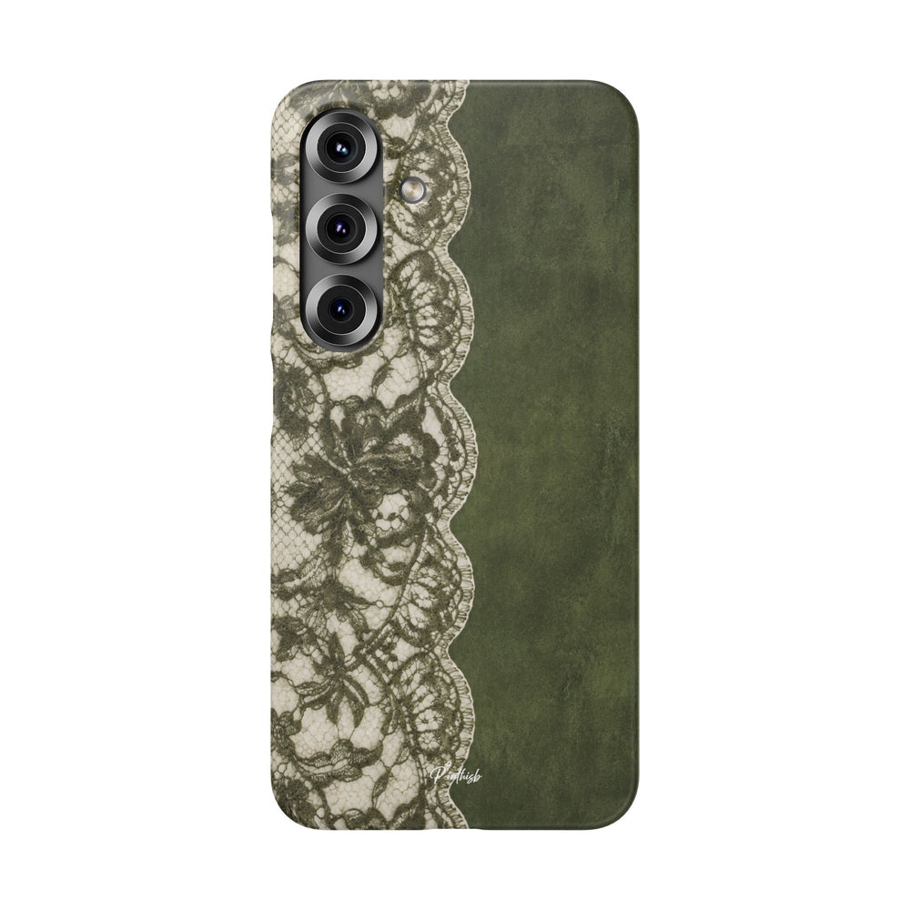 Olive Lace Snap Case
