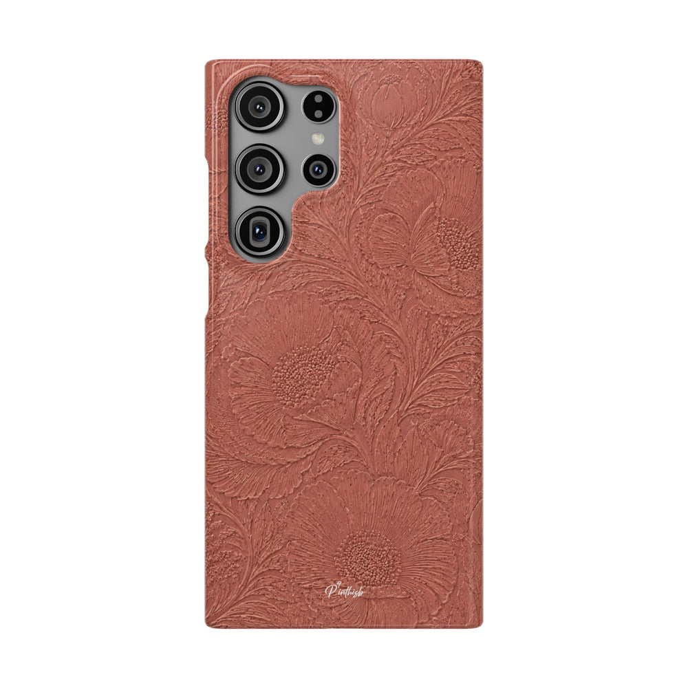 Embossed Floral Snap Case