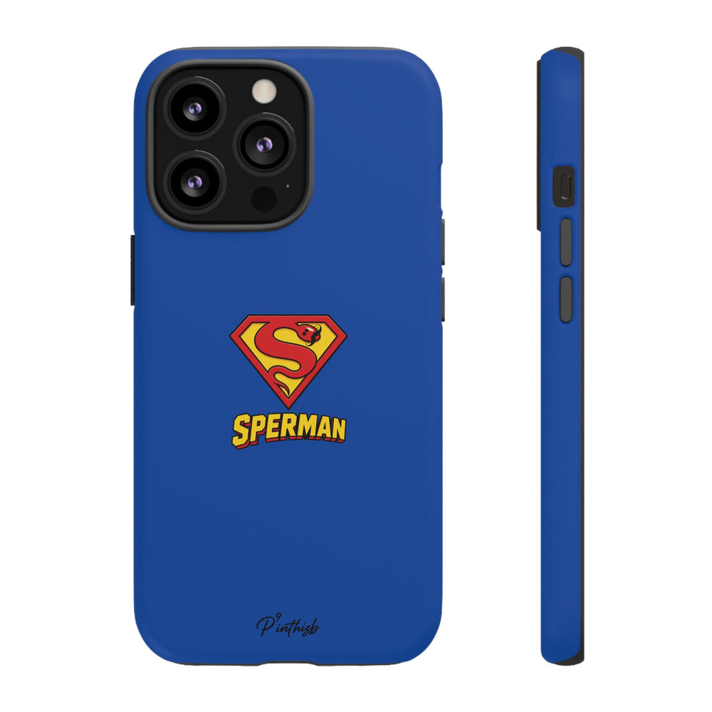 "SPERMAN" Parody Logo Tough Phone Case