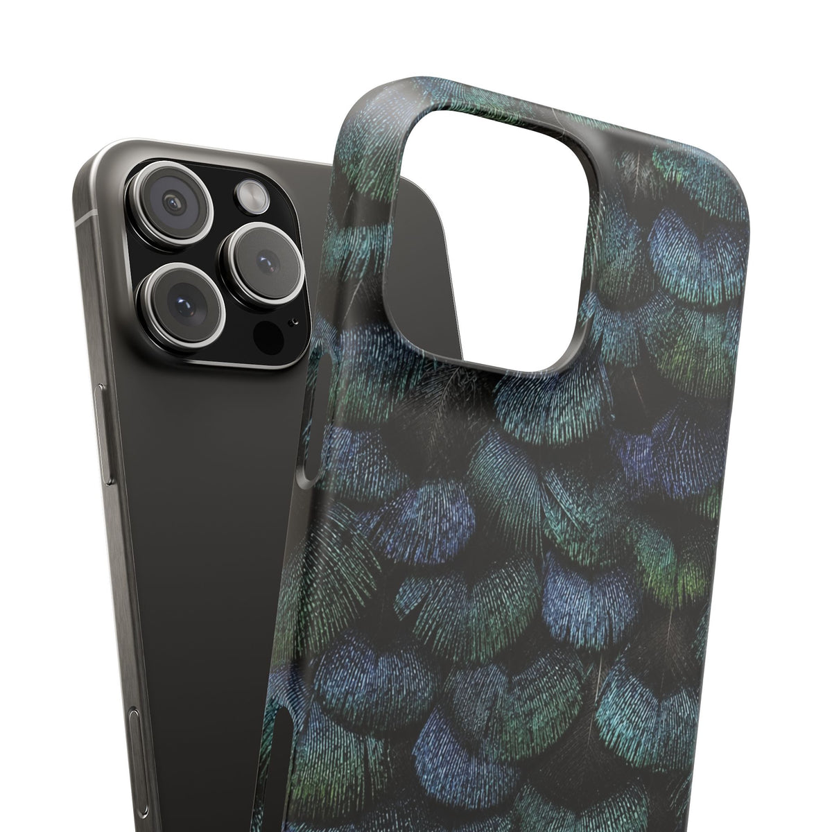 Iridescent Feather Snap Case