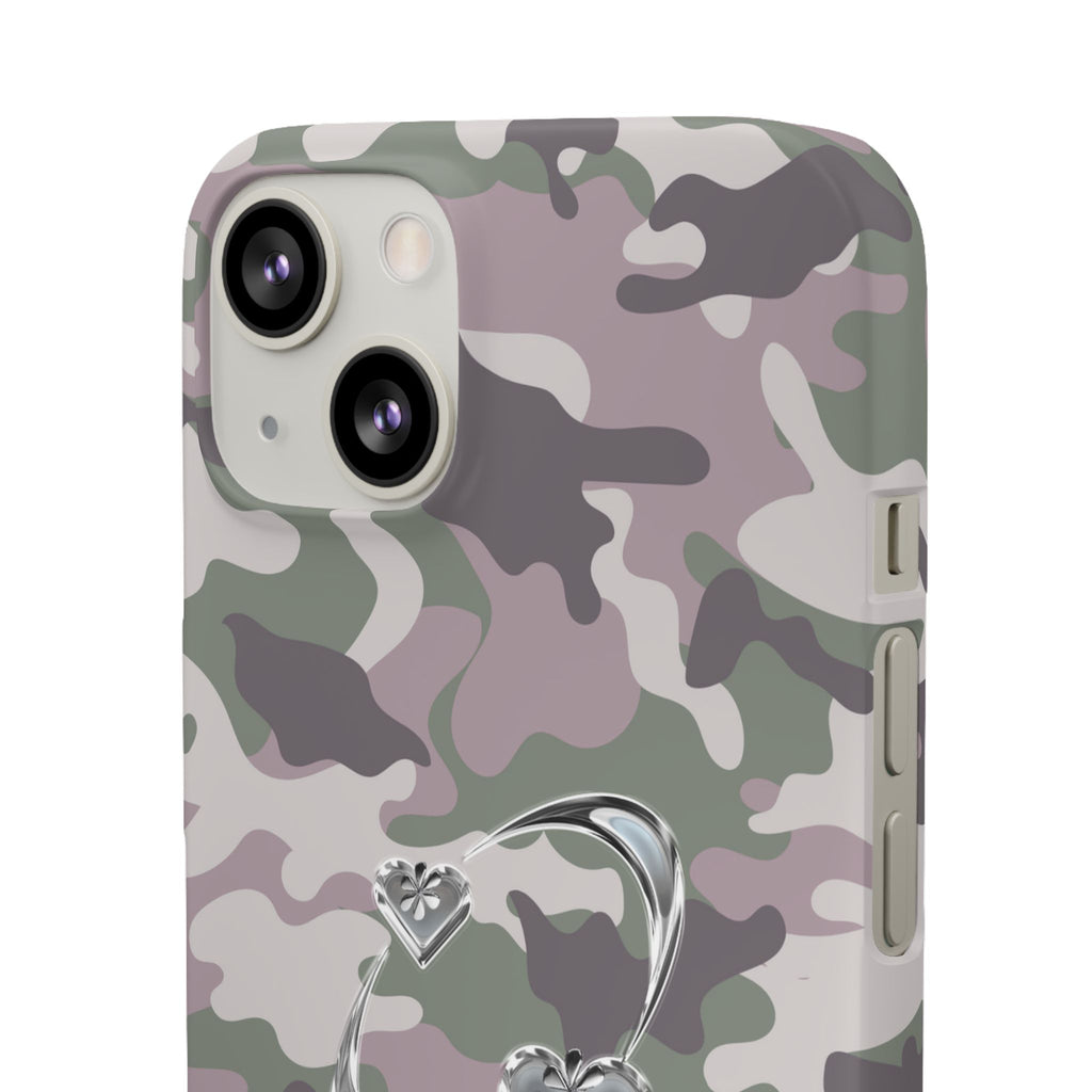 Camouflage Heart Snap Phone Case