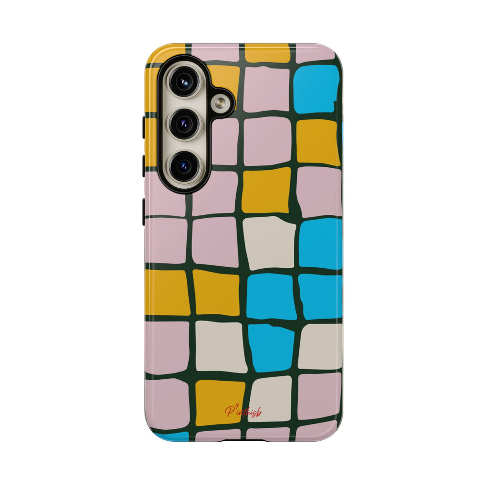 Color Grid Tough Phone Case