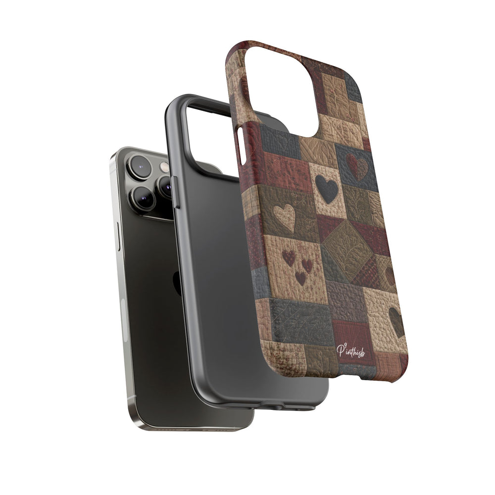 Patchwork Hearts Phone Case