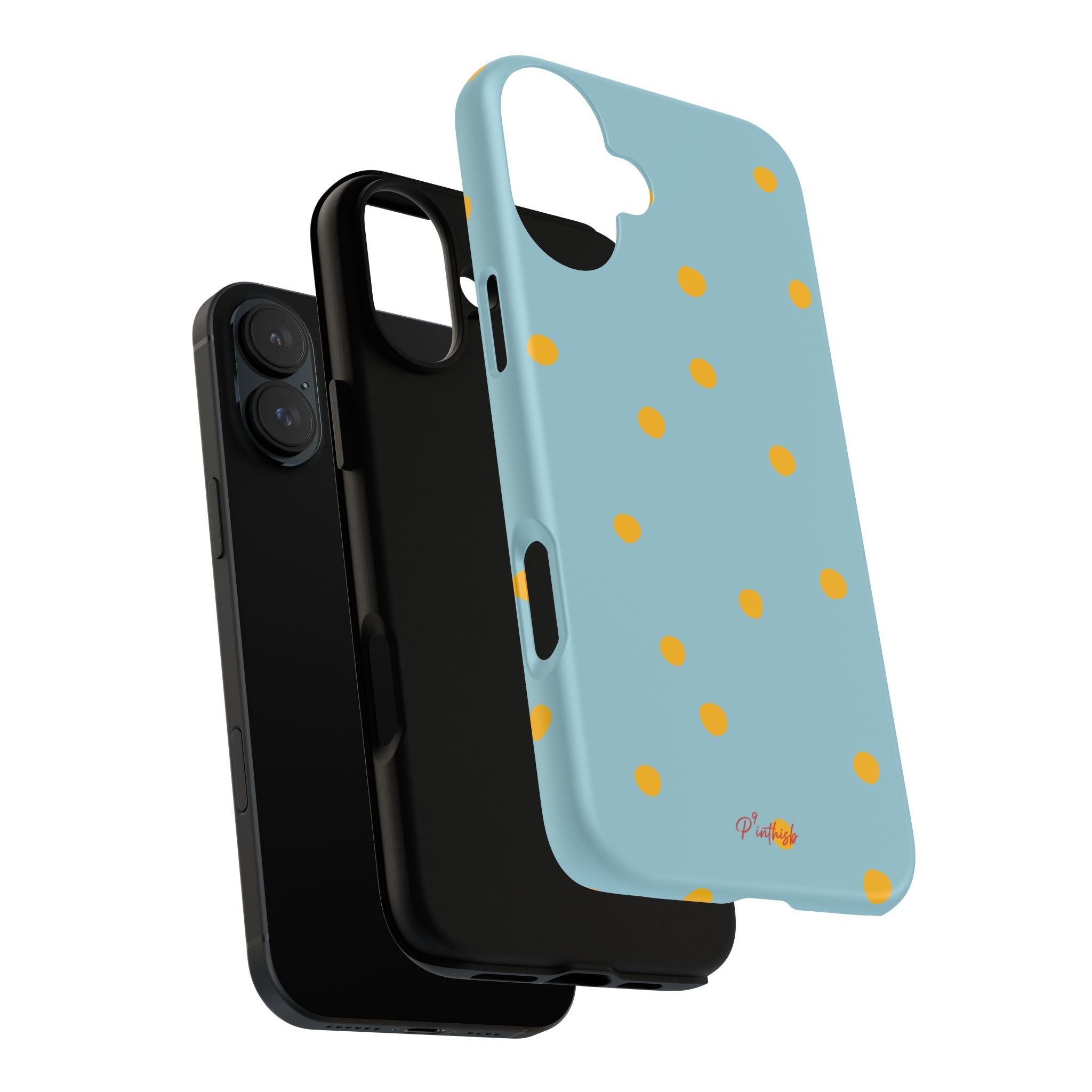 Blue & Yellow Polka Dot Tough Phone Case