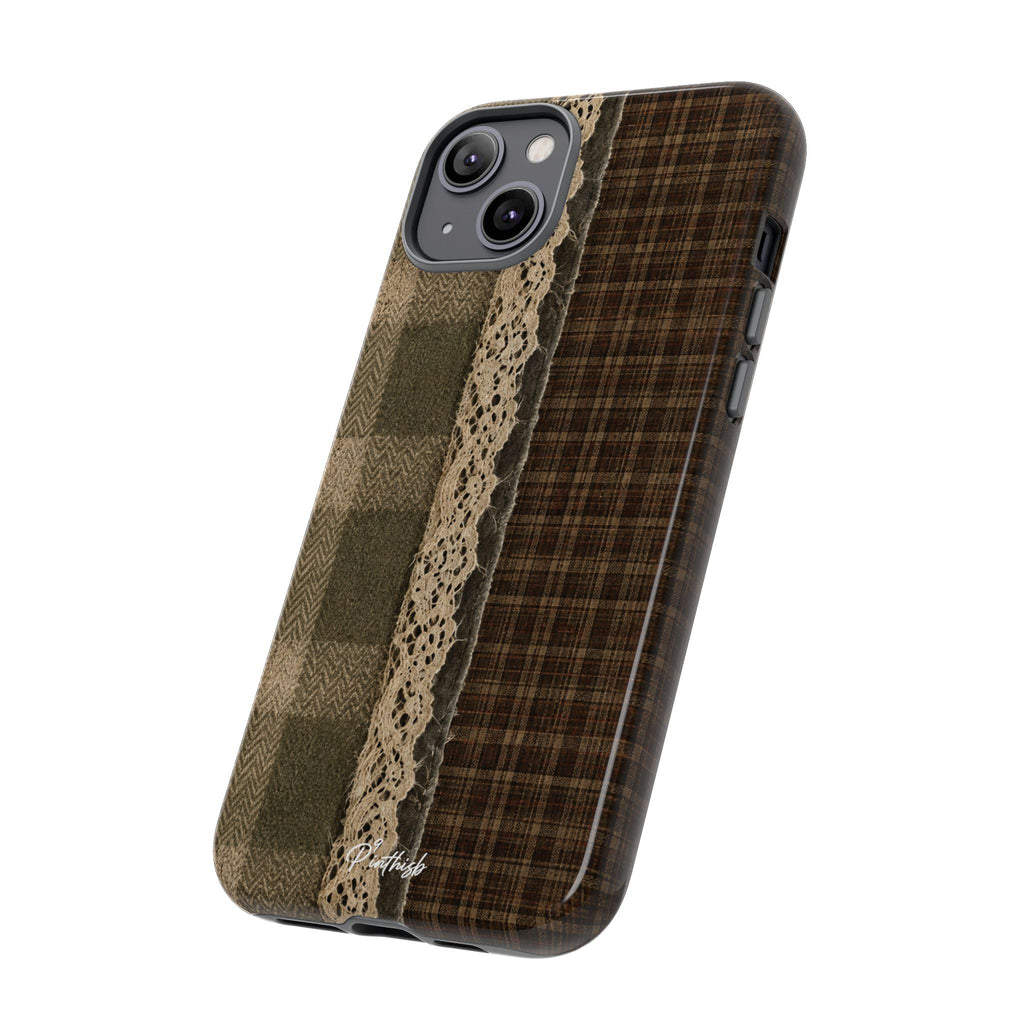 Plaid Lace Tough Phone Case