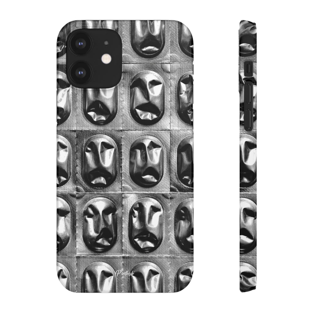 Metallic Mask Grid Snap Case