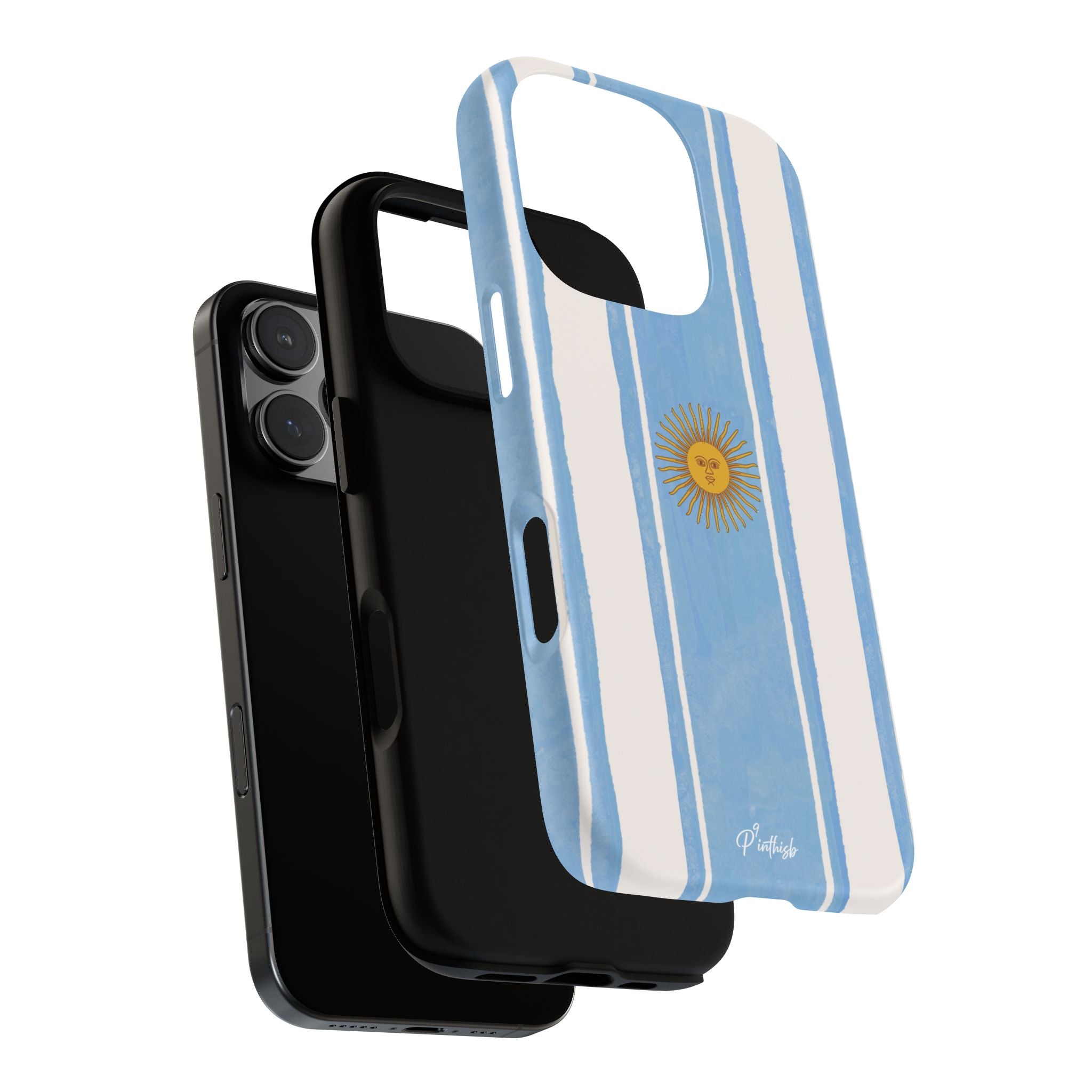 Argentina Flag Tough Phone Case – Blue White Striped Sun Protector