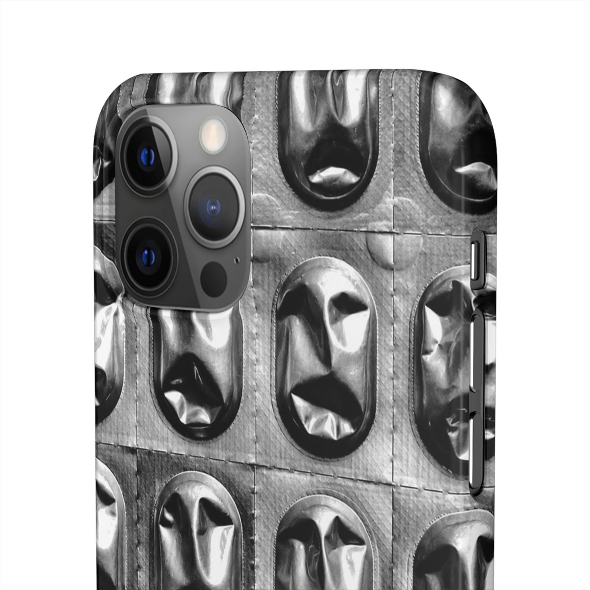 Metallic Mask Grid Snap Case