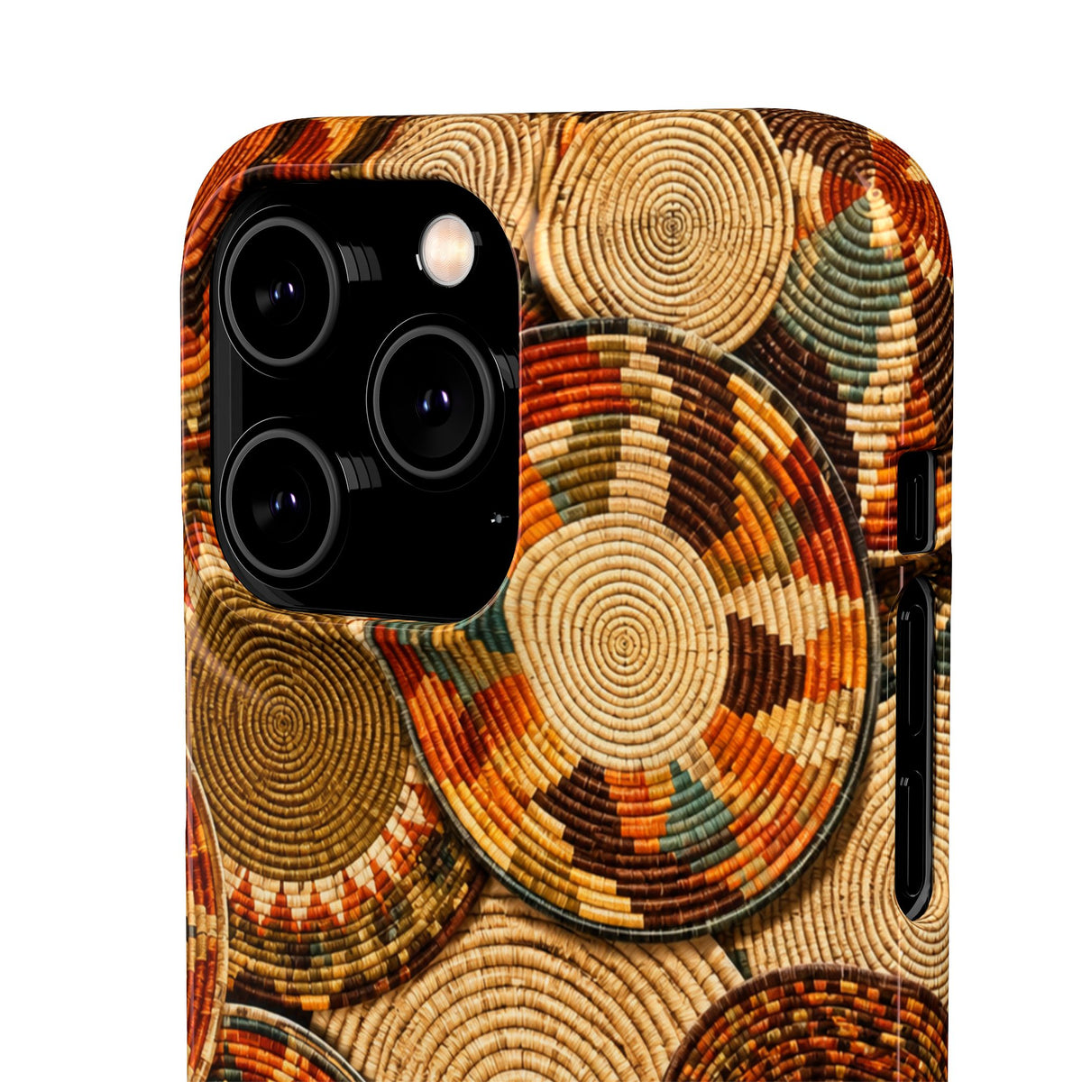 Bohemian Woven Basket Pattern Snap Case