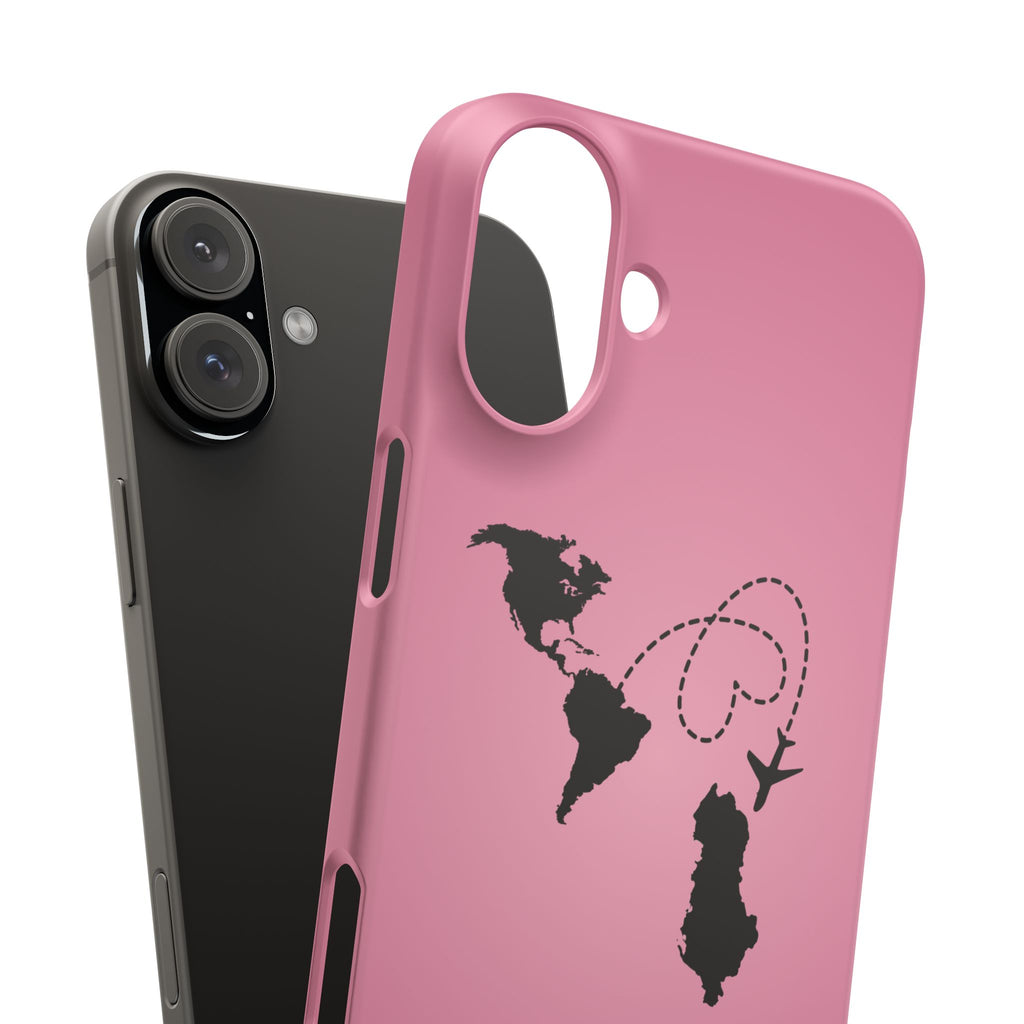 America to Albania Pink Snap Phone Case