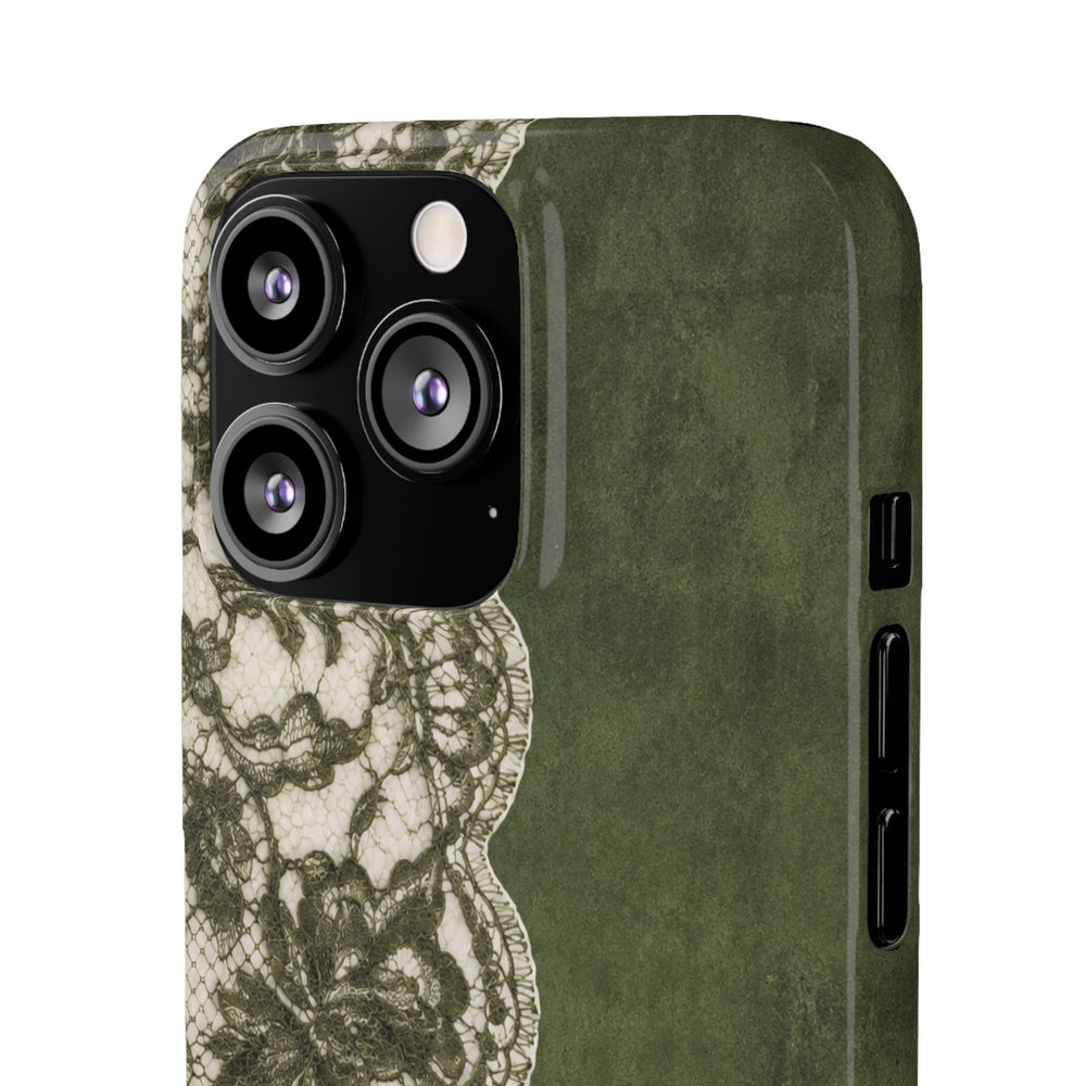 Olive Lace Snap Case