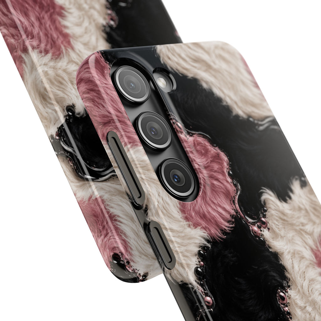 Cow Print Swirl Snap Case