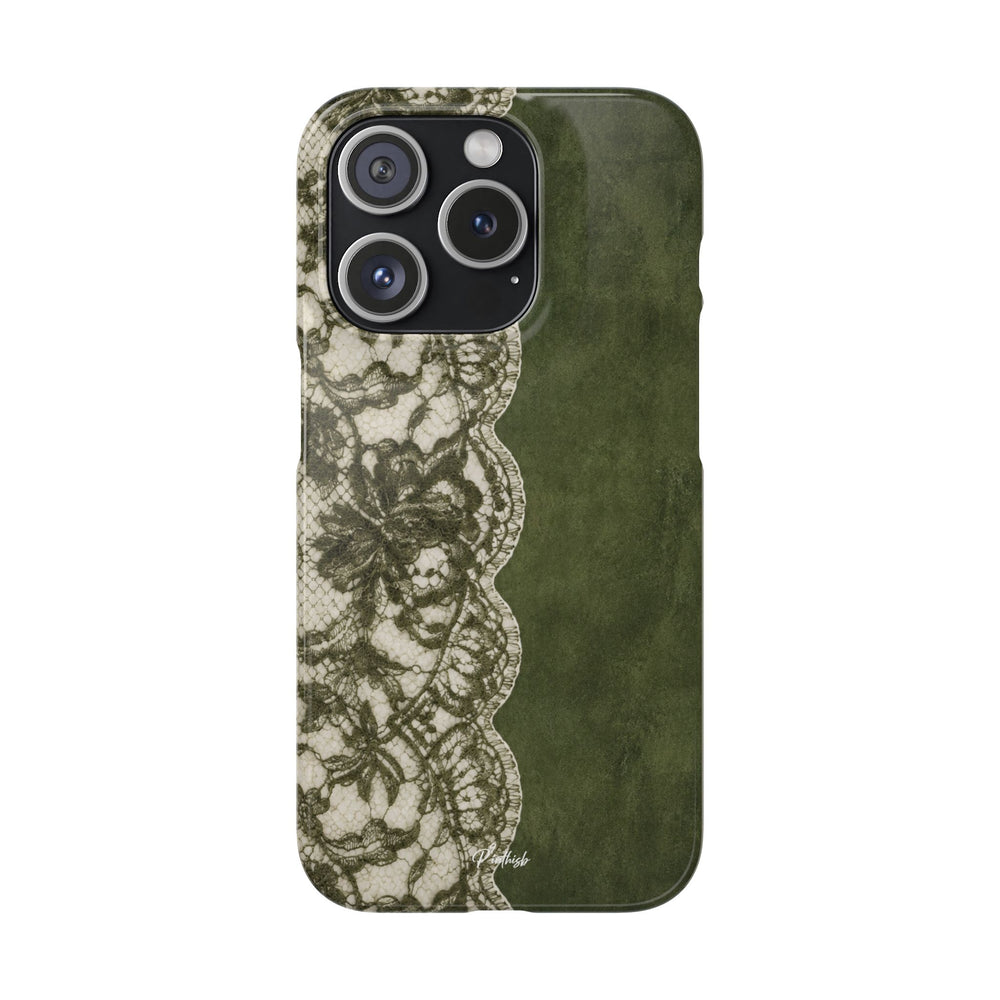 Olive Lace Snap Case