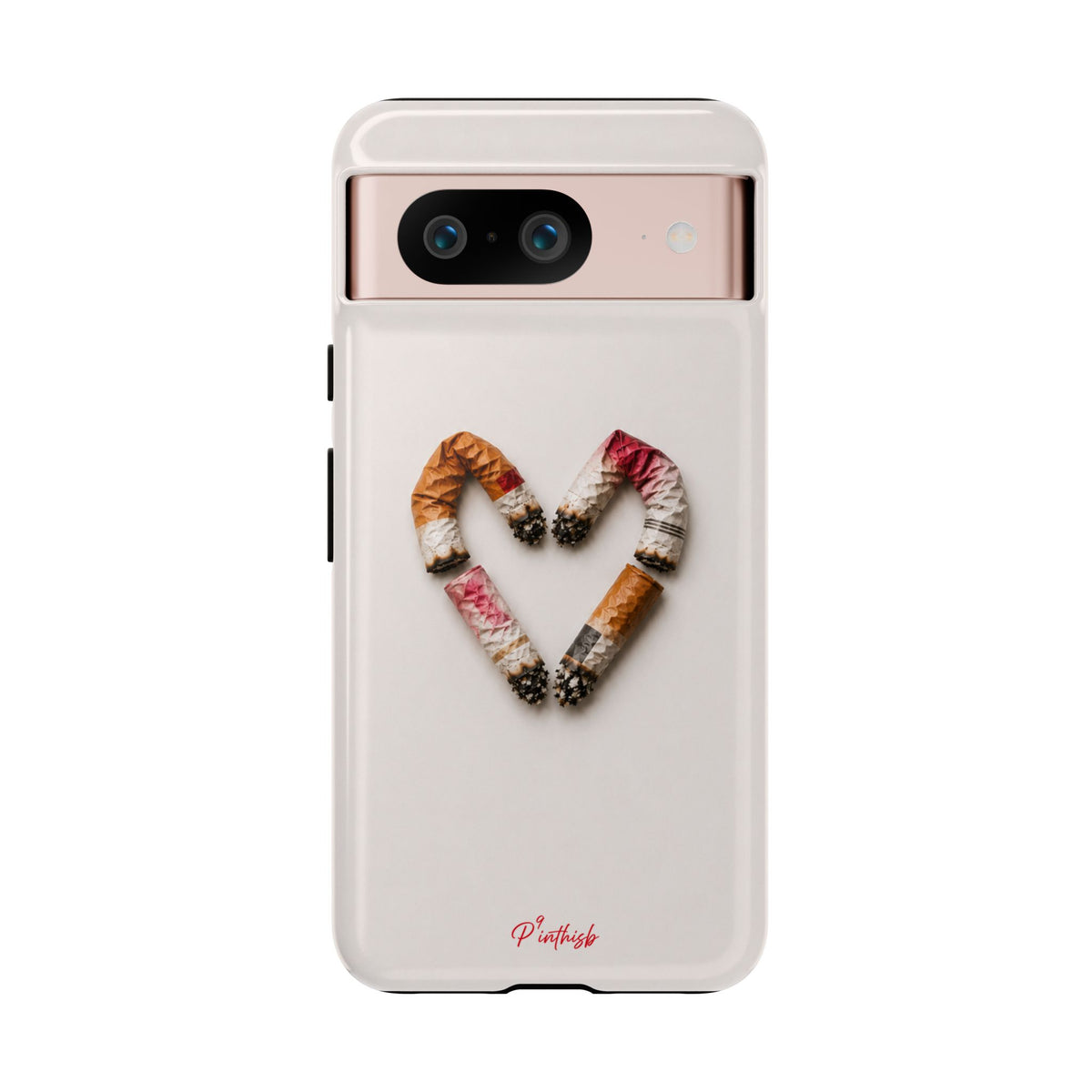 Cigarette Butts Heart Tough Case