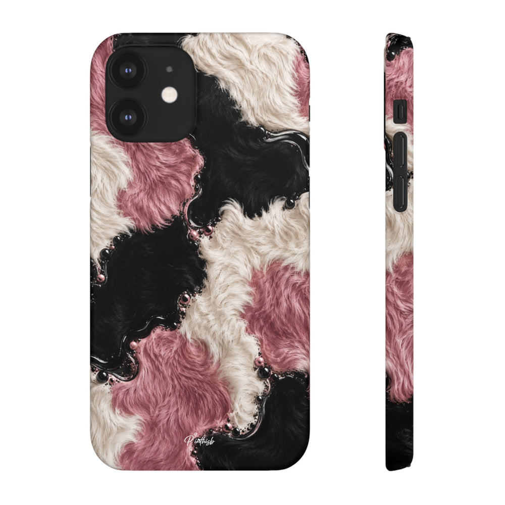 Cow Print Swirl Snap Case
