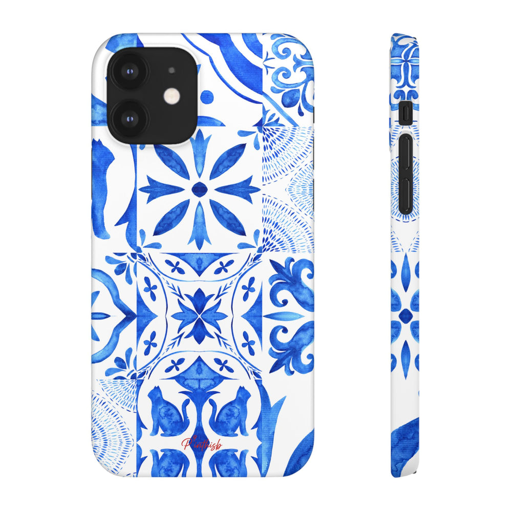Blue Tile Pattern Snap Phone Case