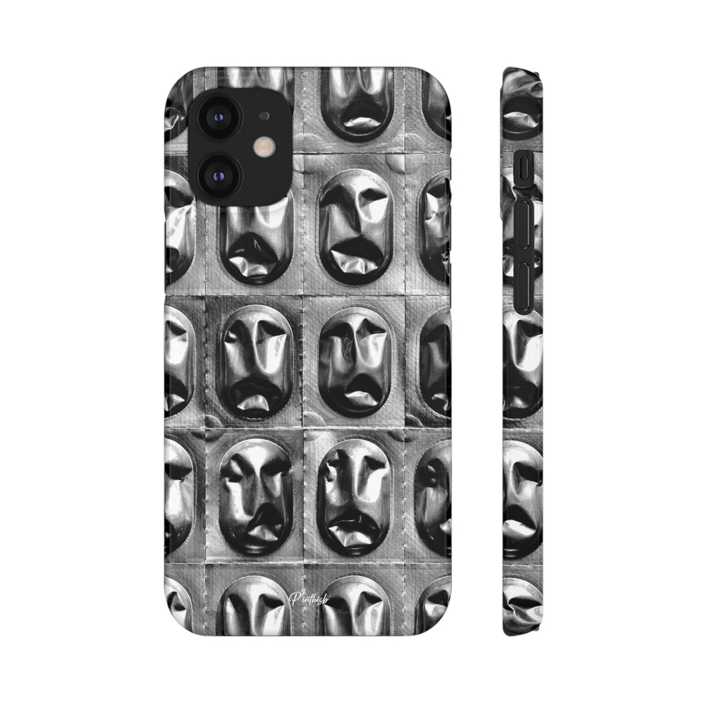 Metallic Mask Grid Snap Case