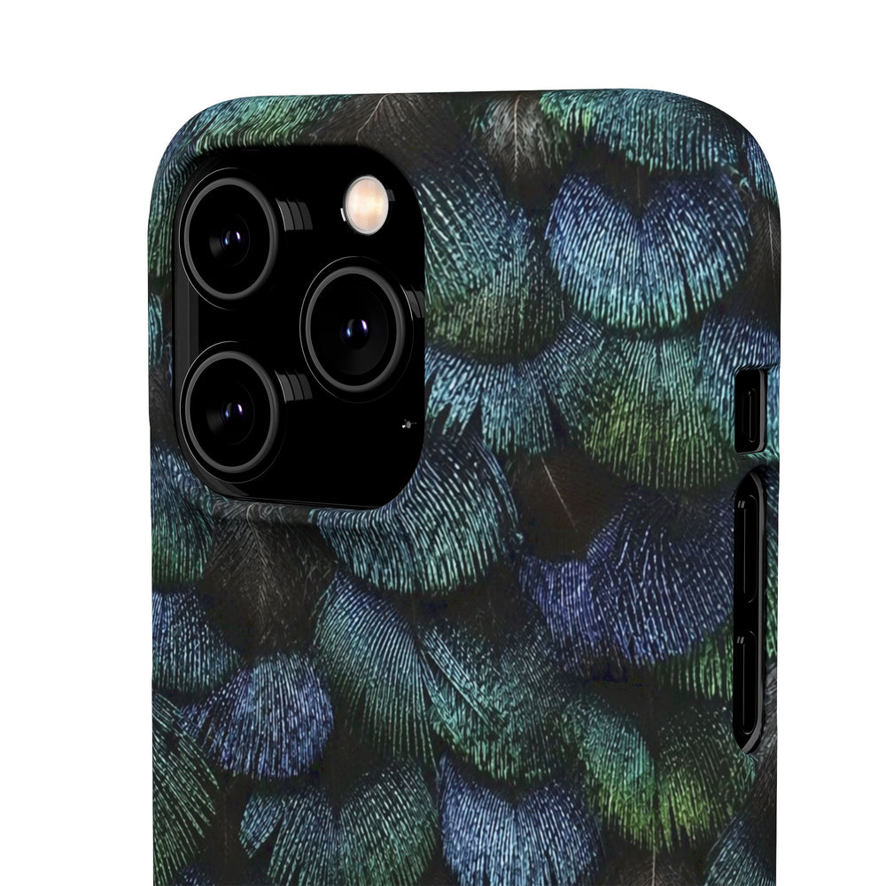 Iridescent Feather Snap Case