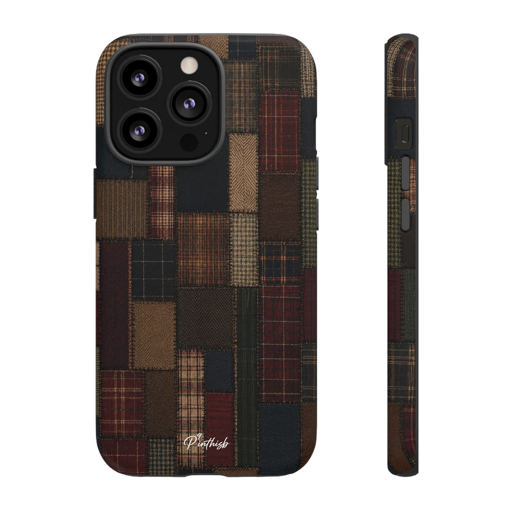Plaid Patchwork Tough Phone Case