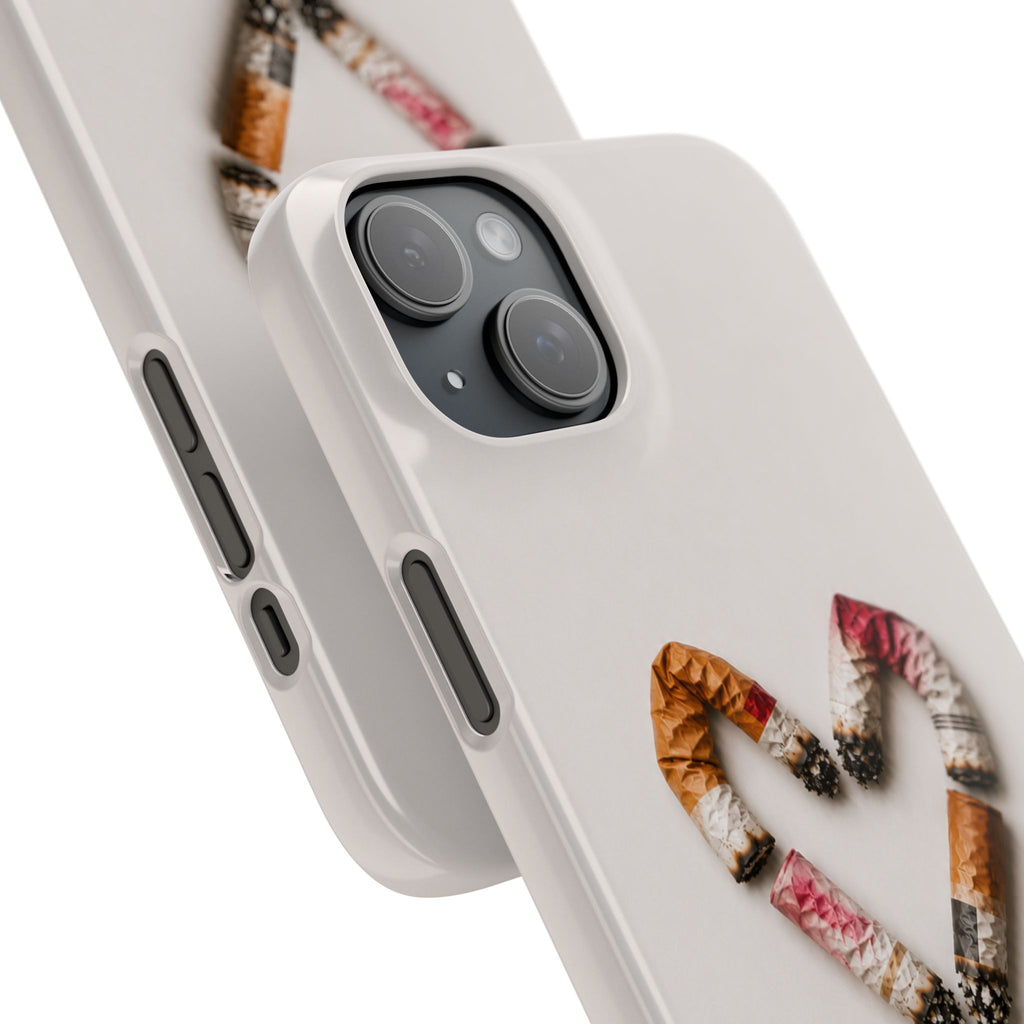 Cigarette Butts Heart Snap Case
