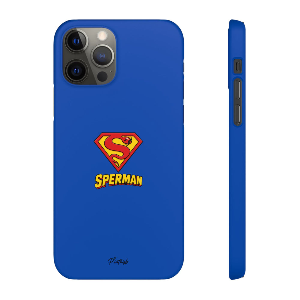 "SPERMAN" Parody Logo Snap Phone Case
