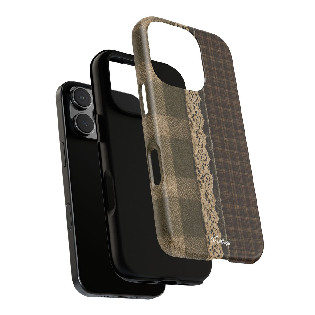 Plaid Lace Tough Phone Case