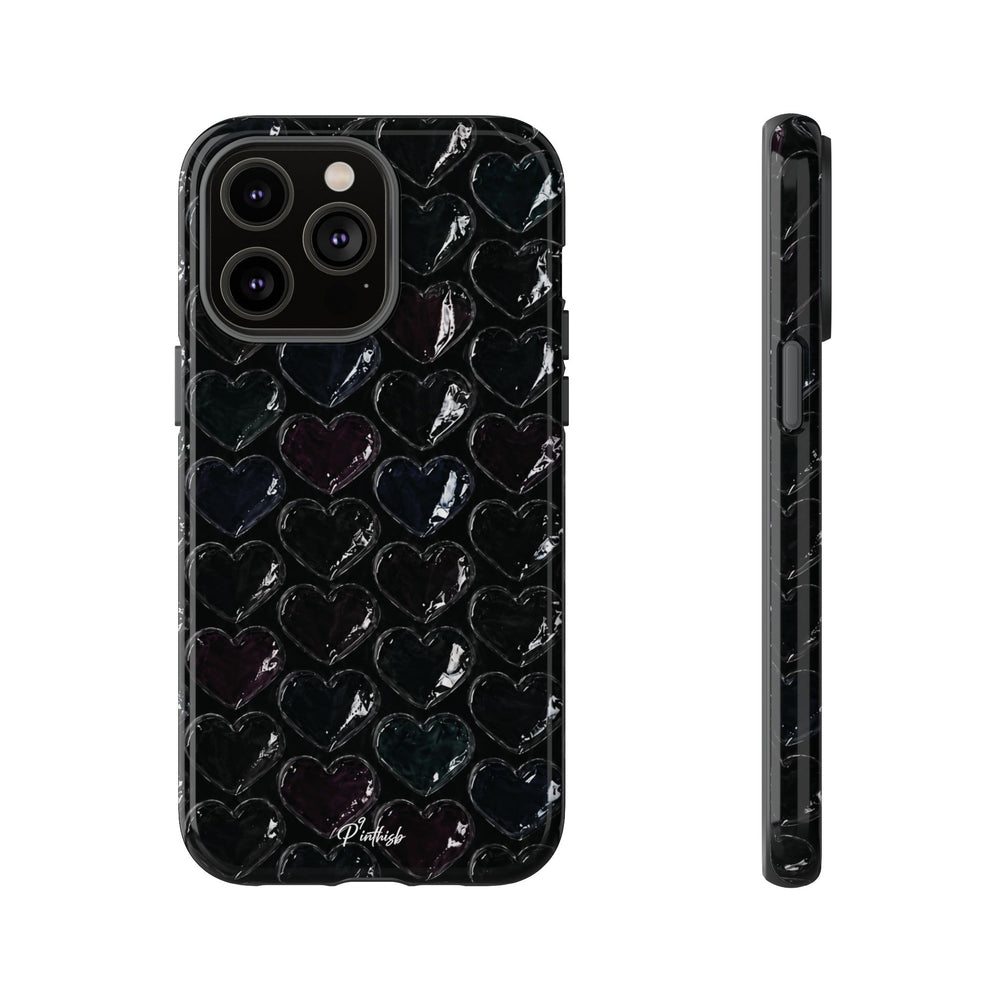 Black Pop Hearts Tough Case