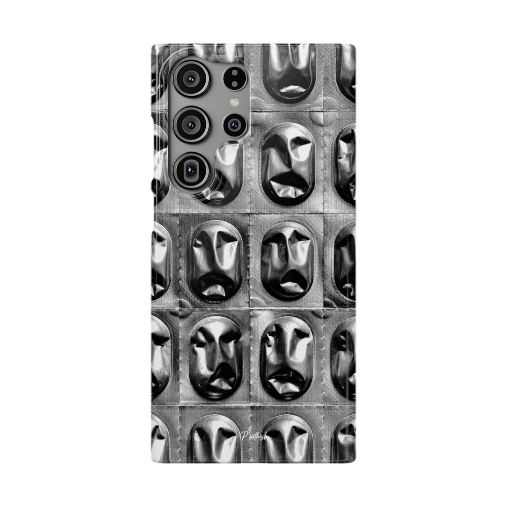 Metallic Mask Grid Snap Case