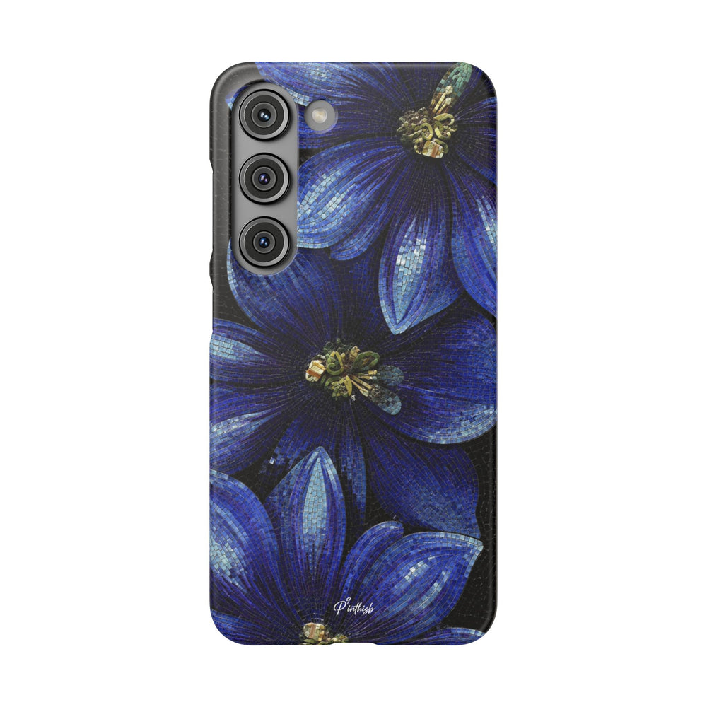 Blue Floral Snap Case