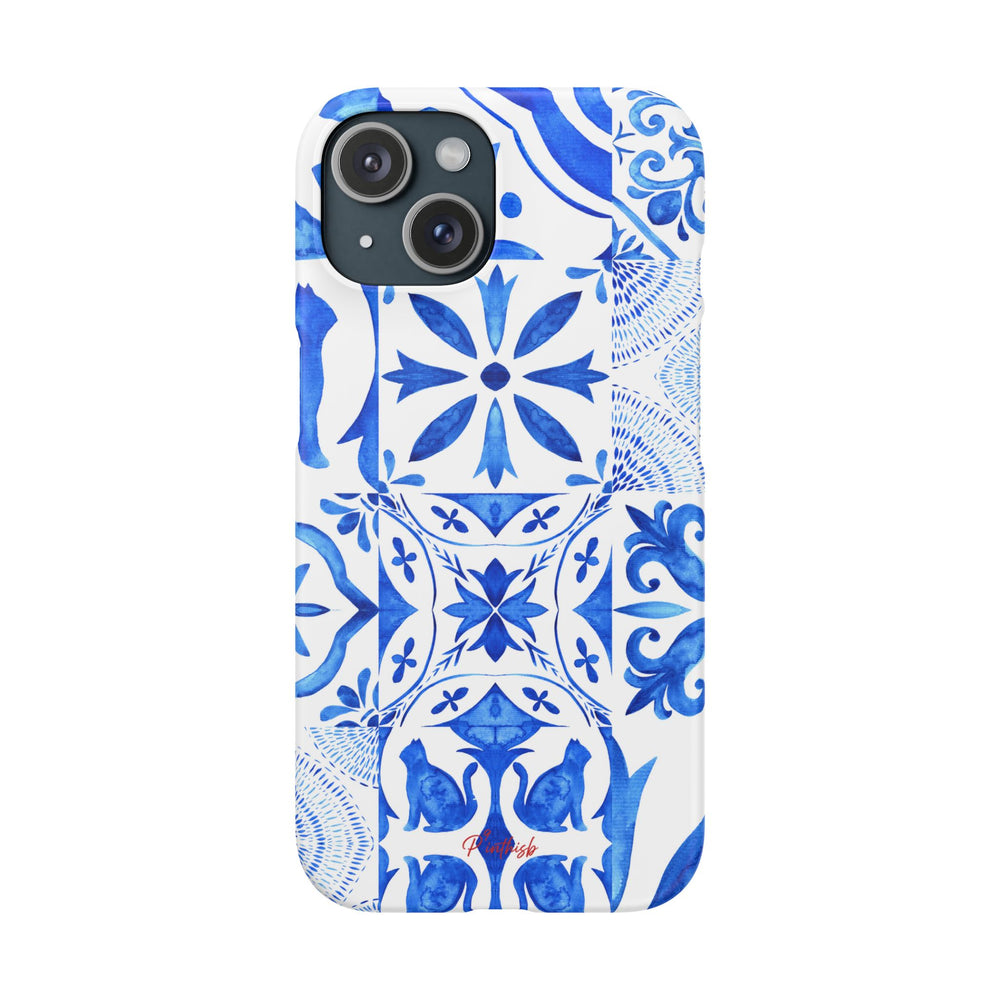 Blue Tile Pattern Snap Phone Case