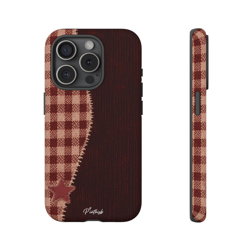 Rustic Plaid Stars Phone Case