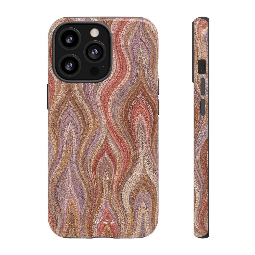 Wavy Peach & Mauve Tough Case