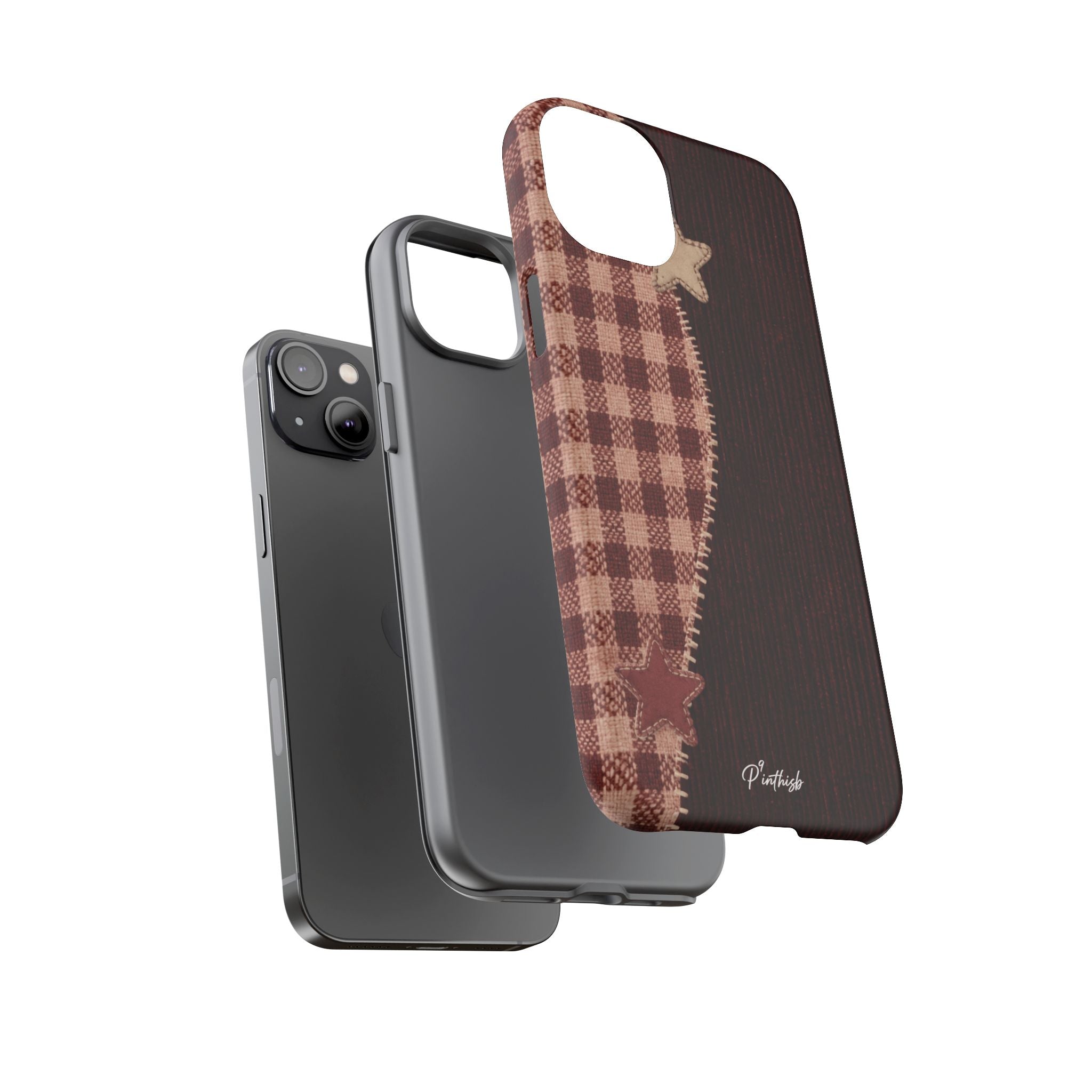 Rustic Plaid Stars Phone Case