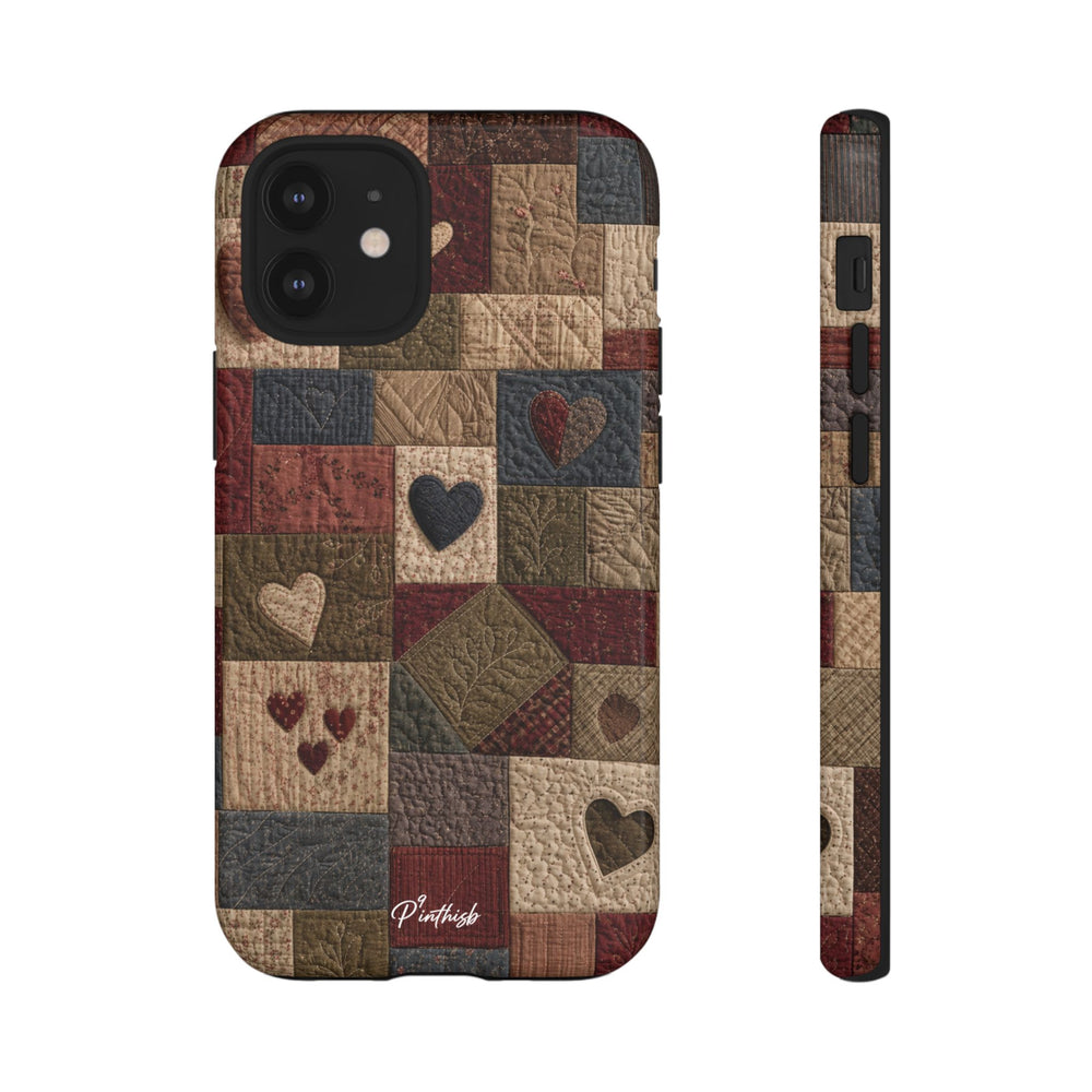 Patchwork Hearts Phone Case