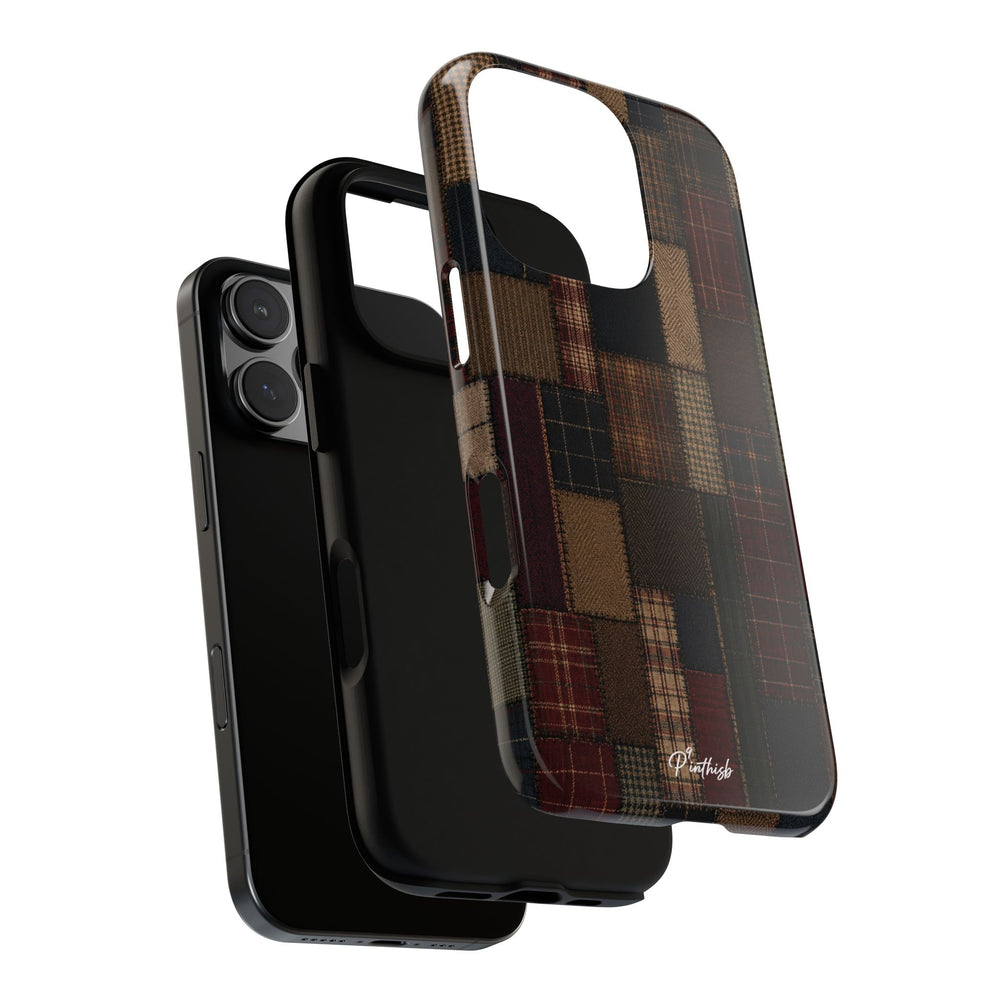 Plaid Patchwork Tough Phone Case