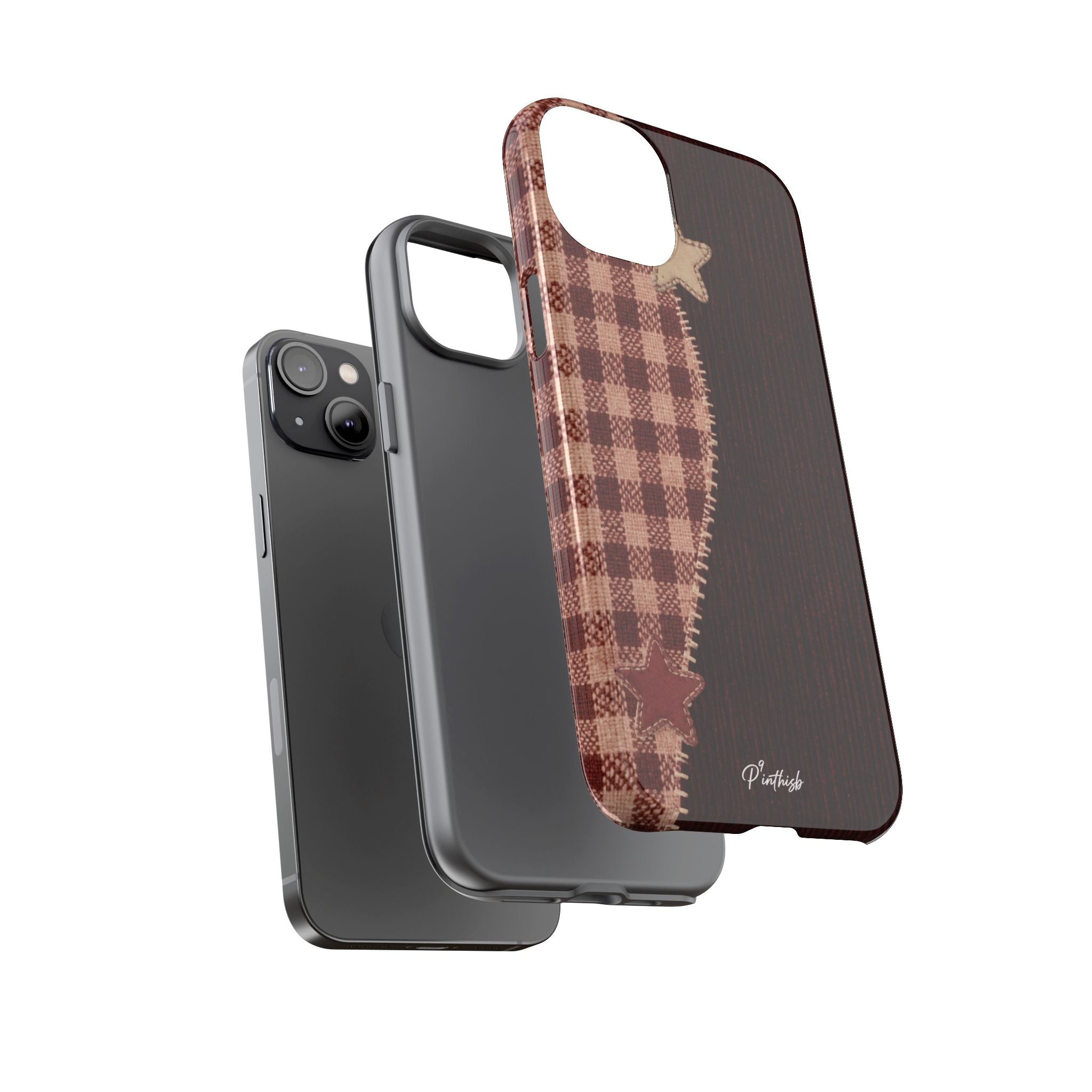 Rustic Plaid Stars Phone Case