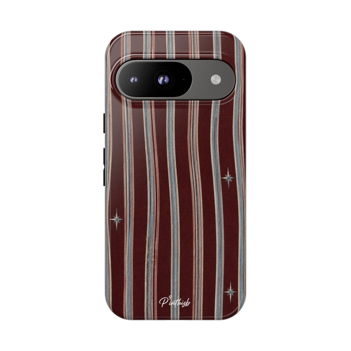 Retro Red & Cream with Star Accents Phone Case