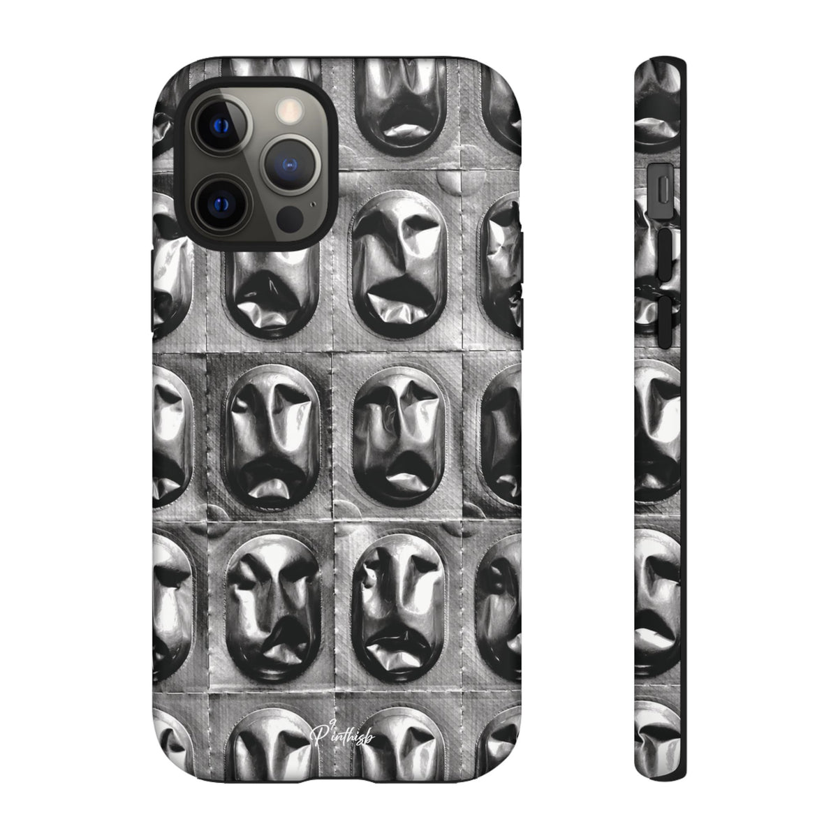Metallic Mask Grid Tough Case
