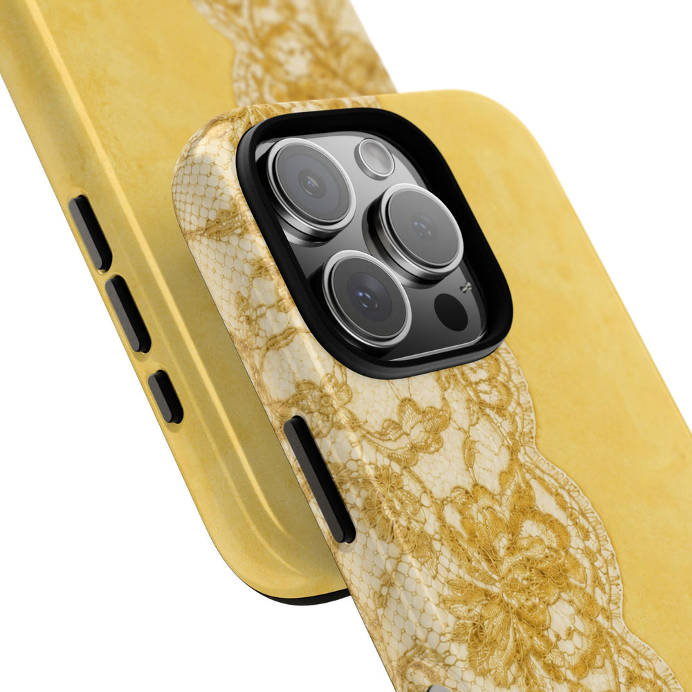 Yellow Vintage Lace Tough Case