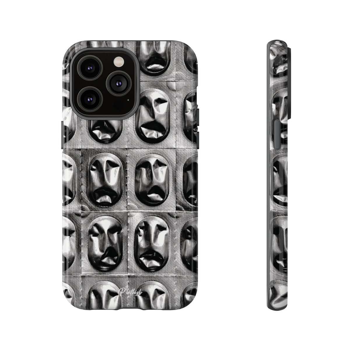 Metallic Mask Grid Tough Case