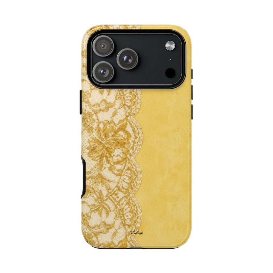 Yellow Vintage Lace Tough Case